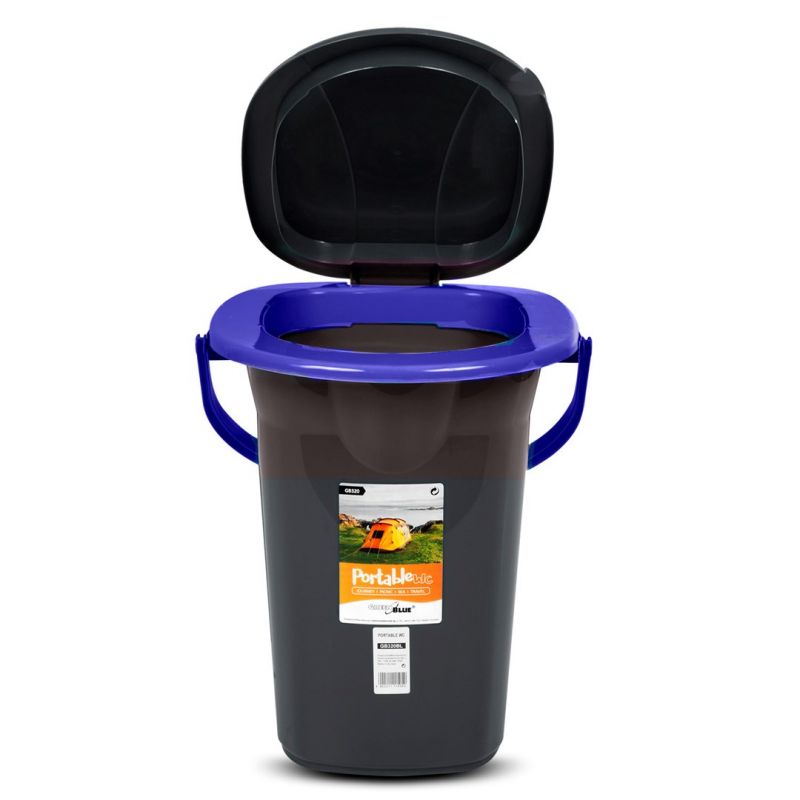 GREENBLUE TRAVEL TOILET, BLACK AND NAVY BLUE GB320BB Import z Action/Kemping/Do higieny Your Sports Performance