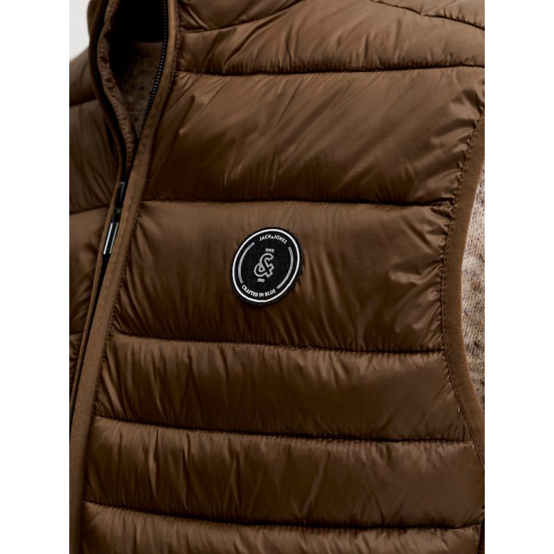 Jack&Jones Men's Vest JJEKINGSLEY LIGHT BODYWARMER COLLAR NOOS 12298870 COCCA