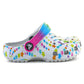 CROCS CLASSIC DISCO DANCE PARTY CLOG T SHIMMER/MULTI FLOPS 208096-0ZT Crocs