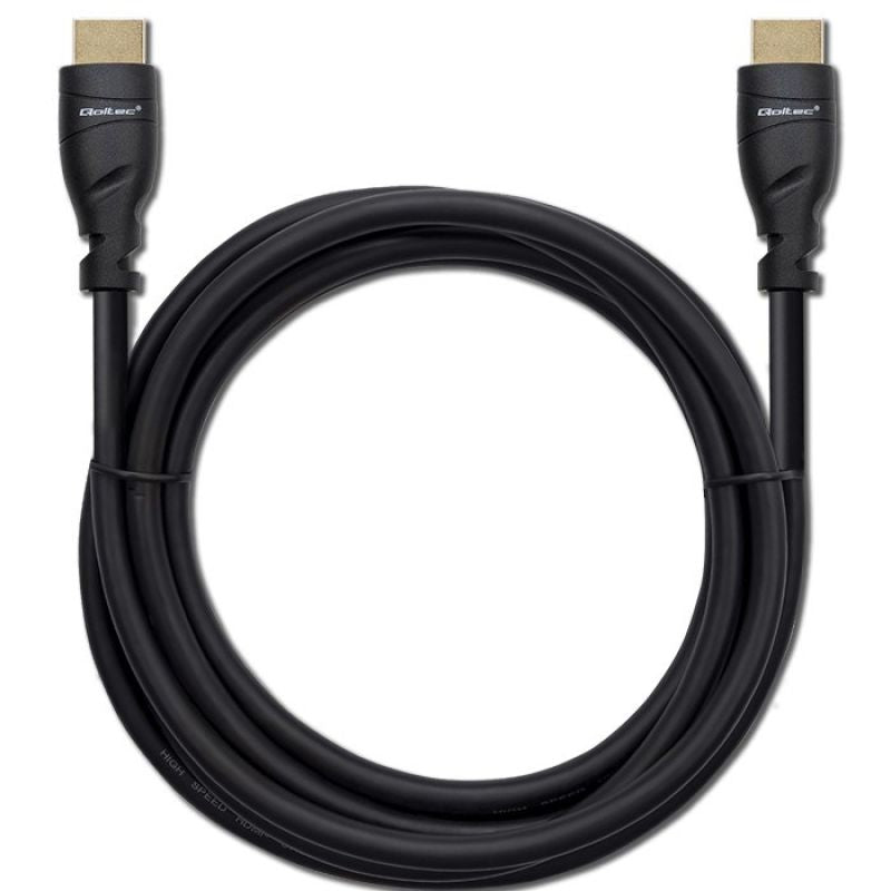 QOLTEC HDMI CABLE V2.1 ULTRA HIGH SPEED 8K | 60HZ | 26AWG | GOLD Kable i adaptery/Kable HDMI Your Sports Performance