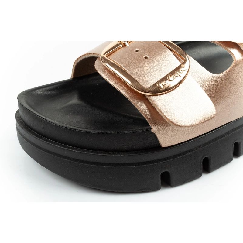 Lee Cooper shoes women's slippers gold comfortable platform fashionable Lee Cooper