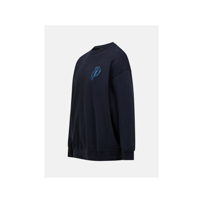 Men's PEAK PERFORMANCE M Terry Graphic Crew sweatshirt, black