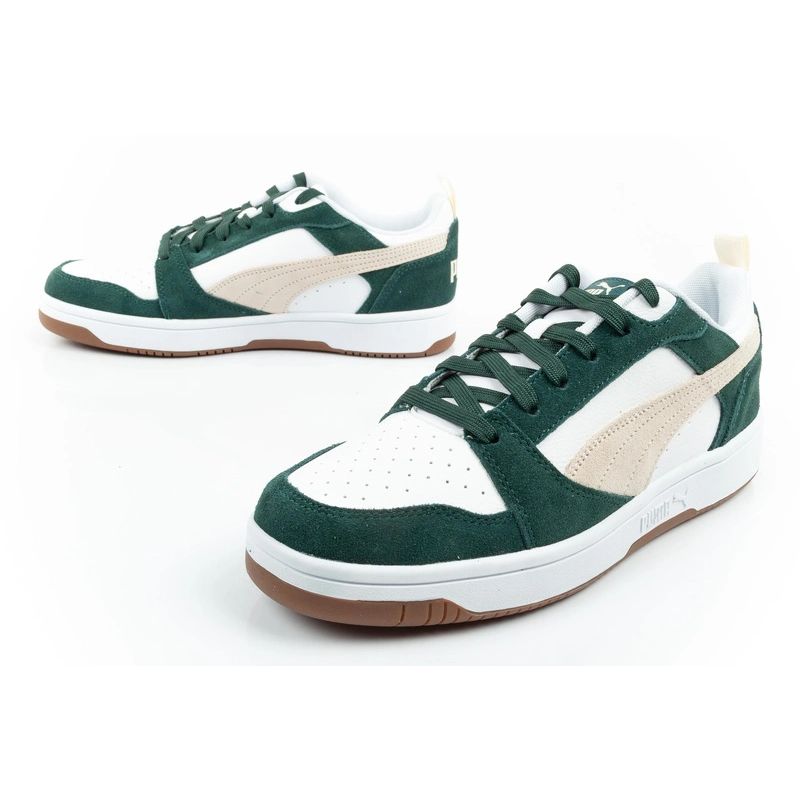 Puma Rebound v6 men's sports sneakers fashionable comfortable white green Puma