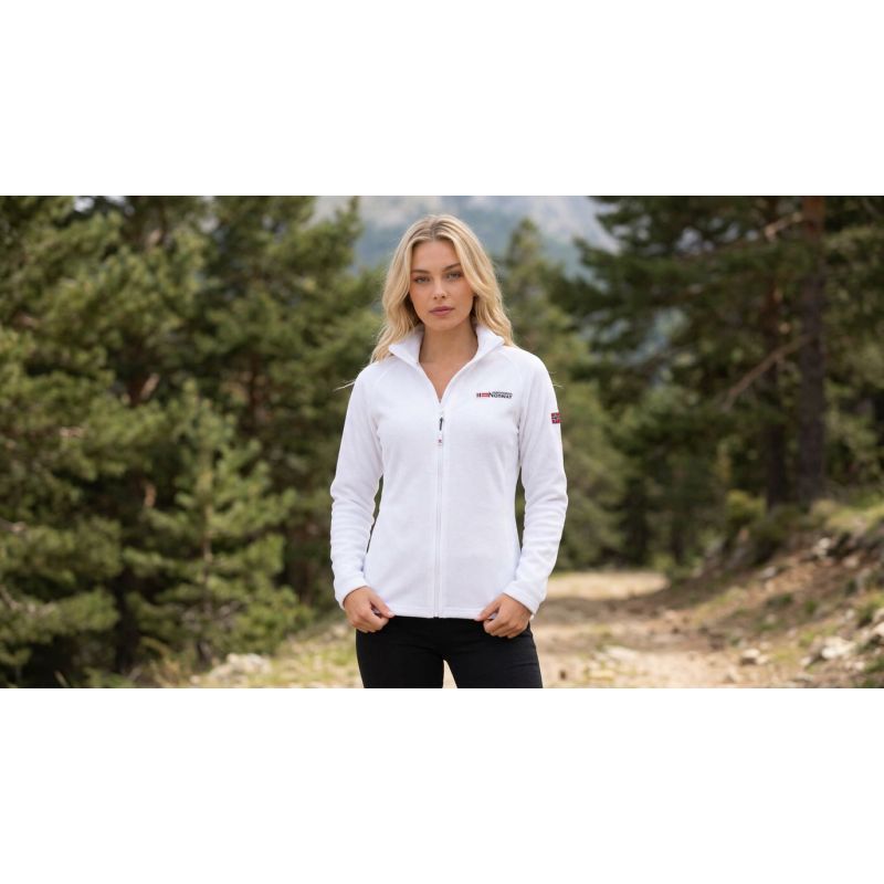 Geographical Norway TUG FZ WHITE DB LADY 268 Women’s Fleece Jacket (WA1726F/GN-WHITE)