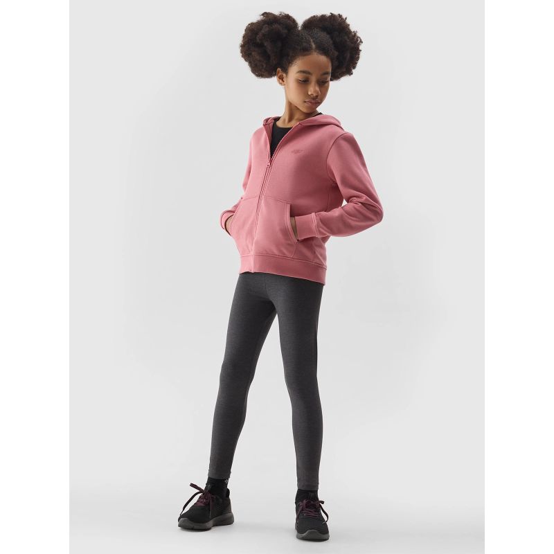 Girls' elastic cotton leggings 4F Junior *Kategoria tymczasowa Your Sports Performance
