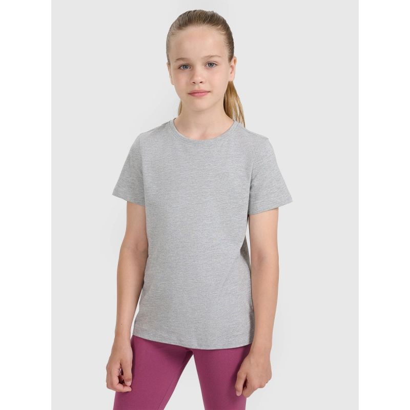 Girls' plain T-shirt 4F 4FJWMM00TTSHF2332-25M *Kategoria tymczasowa Your Sports Performance