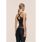 CASALL Women's Shaped Block Built in Bra Tank Black