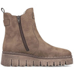 Comfortable beige women’s wedge ankle boots Rieker Z8960-25