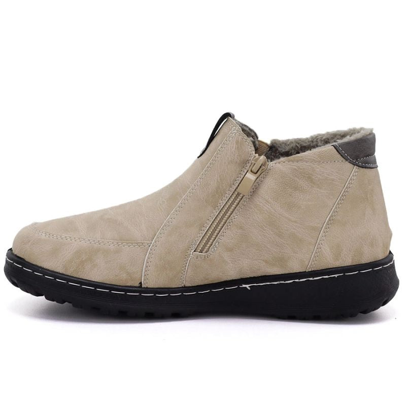 Comfortable beige women's ankle boots Potocki 25-90349