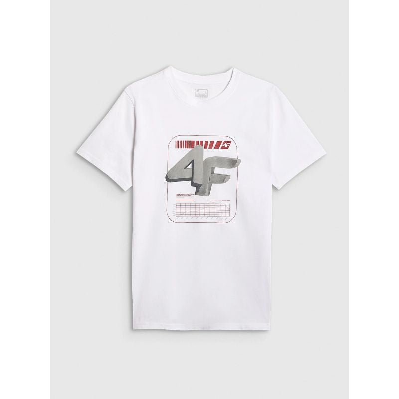 Men's regular printed T-shirt 4F 4FRAW25TTSHM3612-10S