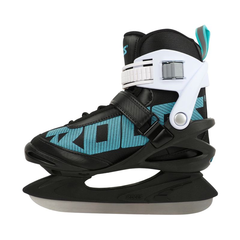 Roces ICY 5 women's ice skates black, white, and blue 450737 001 Roces
