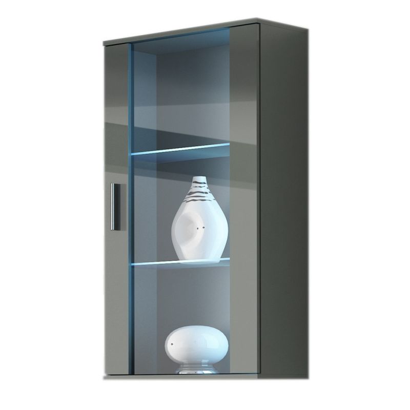 SOHO hanging display cabinet, gray/gray gloss Bufety i witryny/Bufety i witryny na drewnianej podstawie Your Sports Performance
