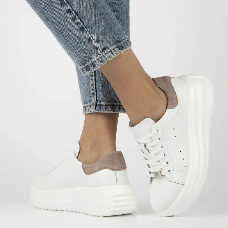 Women's leather platform shoes white Filippo DP6739 To be categorized Your Sports Performance
