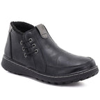 Comfortable black women's ankle boots Potocki 25-90349