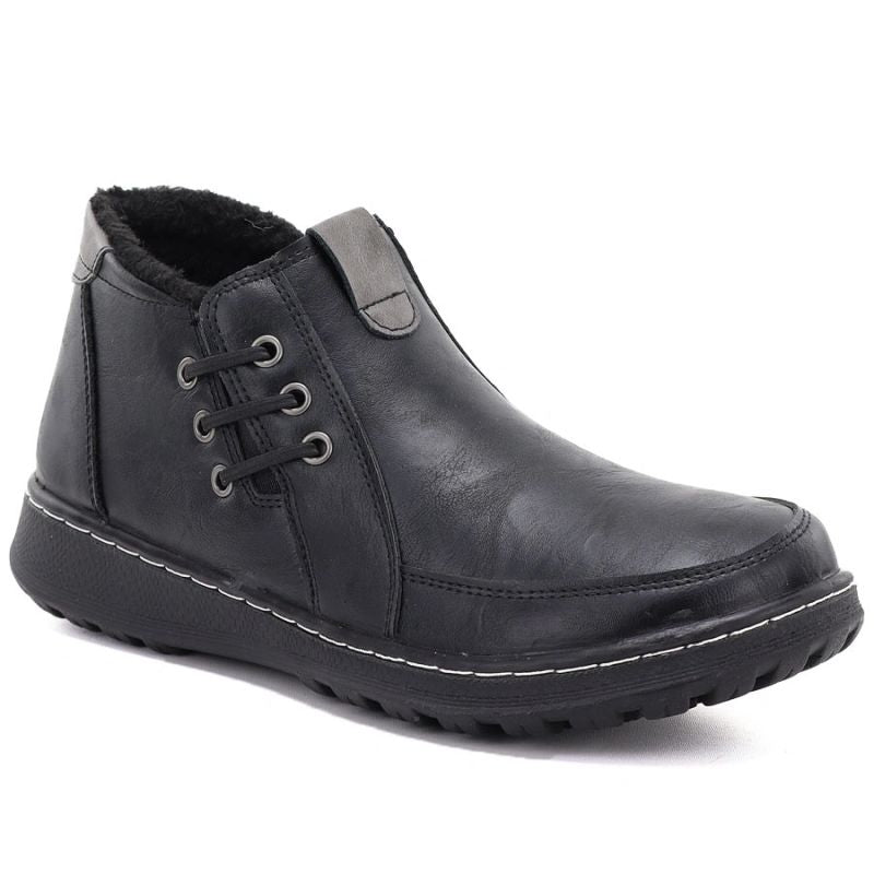 Comfortable black women's ankle boots Potocki 25-90349