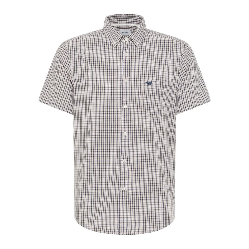 Mustang Collin Mini Check M Shirt 1013857-12447 Clothing/Lifestyle/T-shirts/Mustang Your Sports Performance