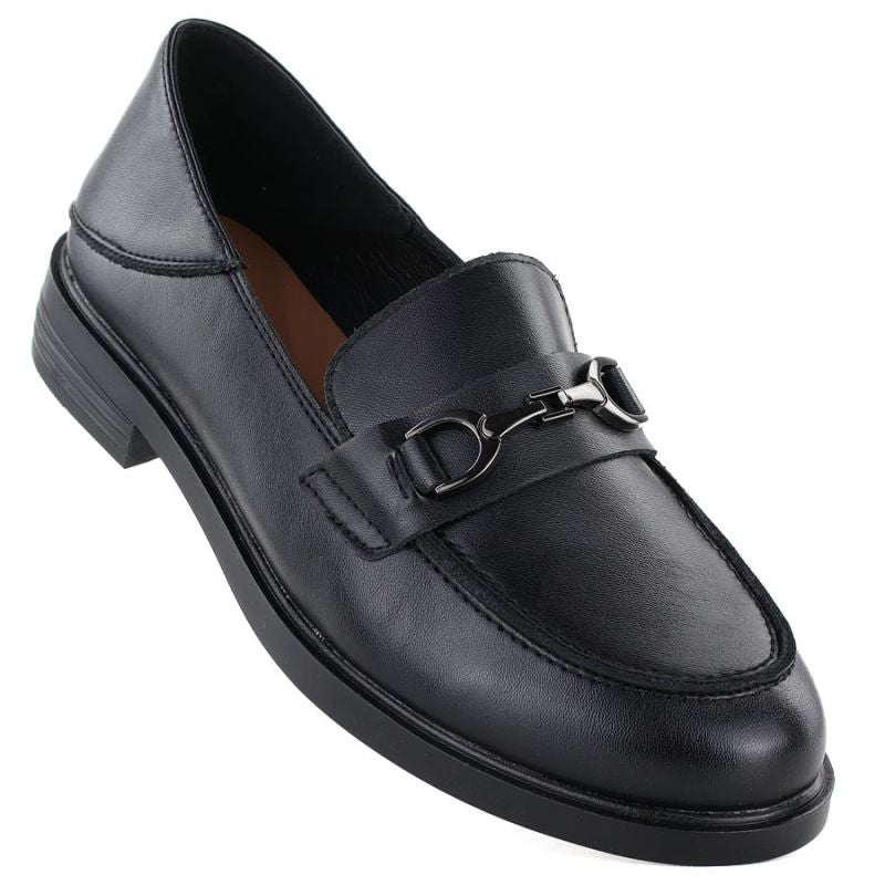 Women's leather moccasins, black, Vinceza 18117 To be categorized Your Sports Performance