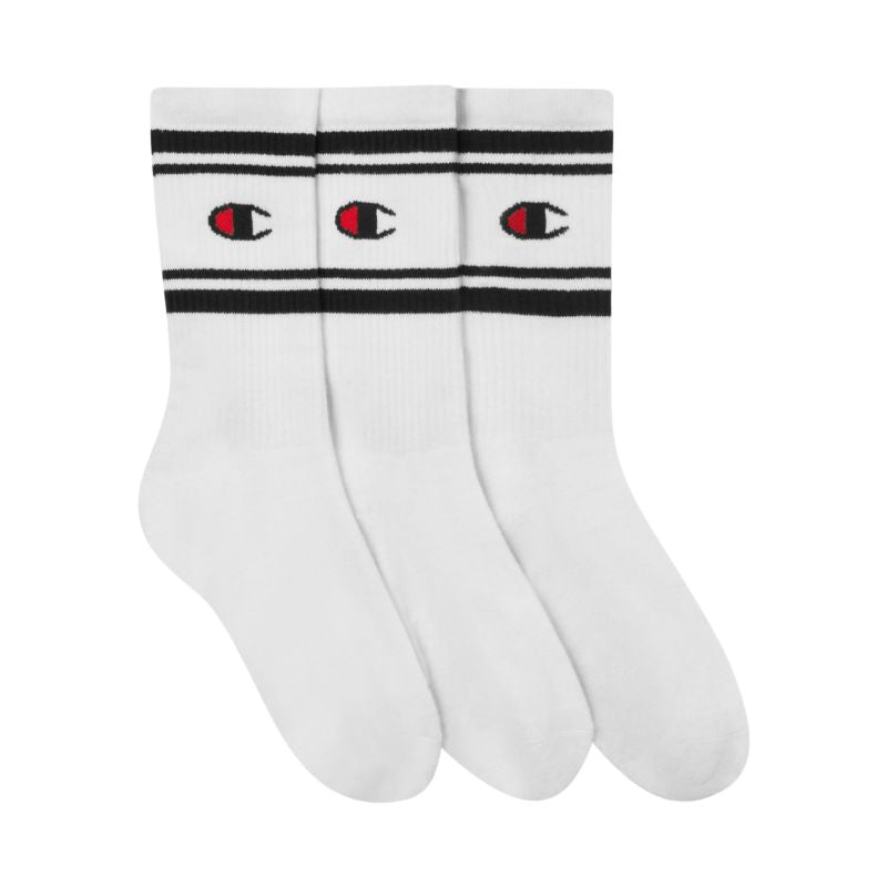 Champion Crew Socks 3 Pairs White U20081 WW006 Clothing Your Sports Performance