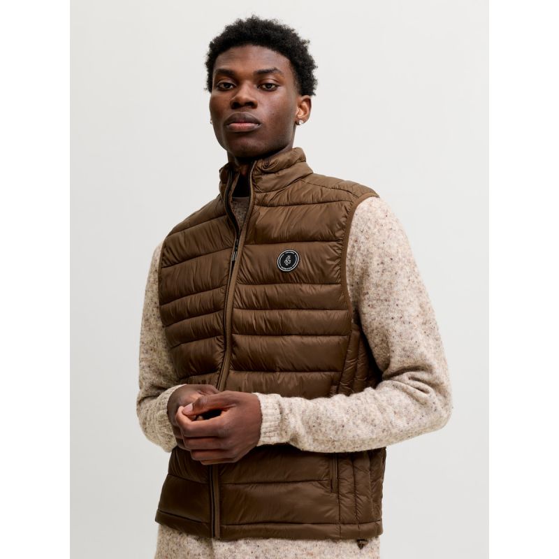 Jack&Jones Men's Vest JJEKINGSLEY LIGHT BODYWARMER COLLAR NOOS 12298870 COCCA