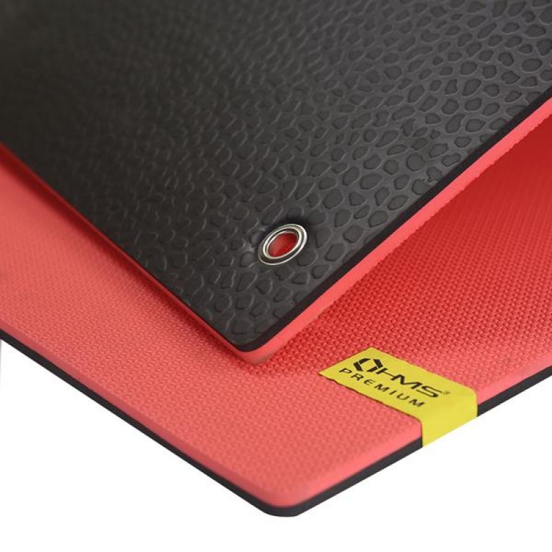 Club fitness mat with holes HMS Premium MFK03 Red-Black Accessories/Training equipment Your Sports Performance