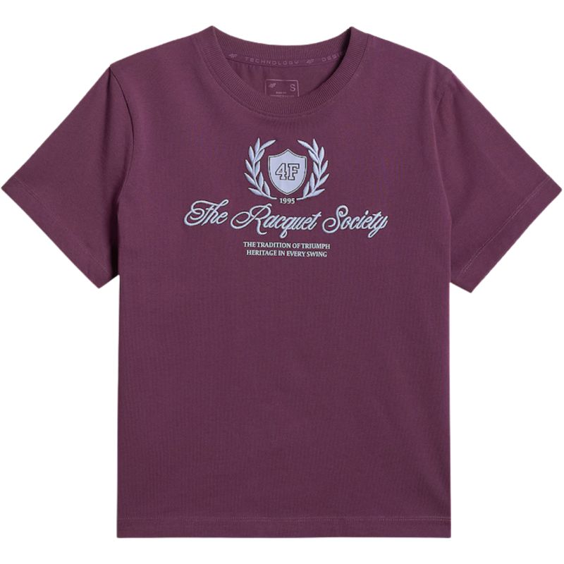 Women's T-shirt 4F F2738 burgundy 4FWSS26TTSHF2738 60S