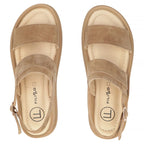Women's leather wedge sandals camel Filippo DS7746 Filippo