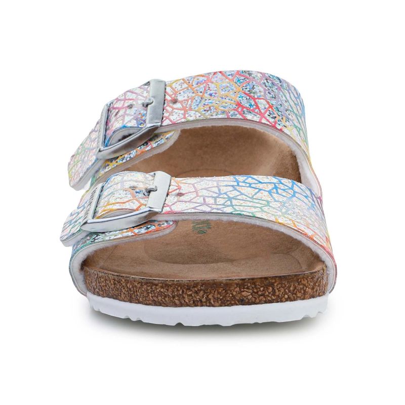 Birkenstock Arizona Kids Flashy Hologram Silver Jr 1022173 Footwear/Lifestyle/Brinkenstock Birkenstock