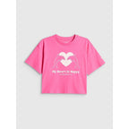 Loose T-shirt with a girl's print 4F 4FJRSS26TTSHF3908-54N