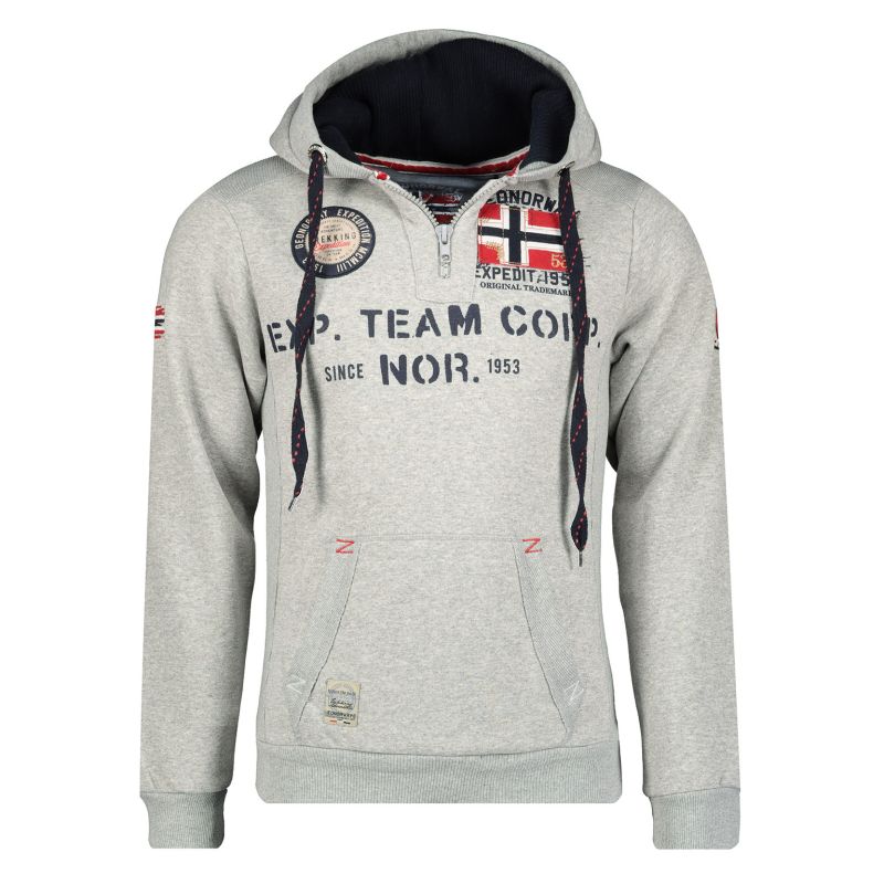 Geographical Norway GOPTAINE MEN 100 EO BS2 Men’s Sweatshirt (WT1885H/GN-LIGHT GREY)