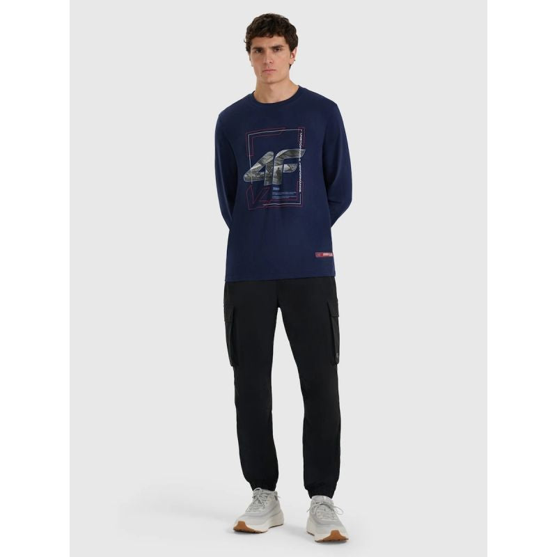 Men's longsleeve regular with print 4F 4FRAW25TLONM606-31S