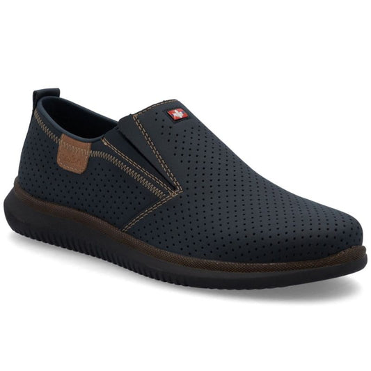 Men's navy blue slip-on shoes Rieker 10452-14 Rieker