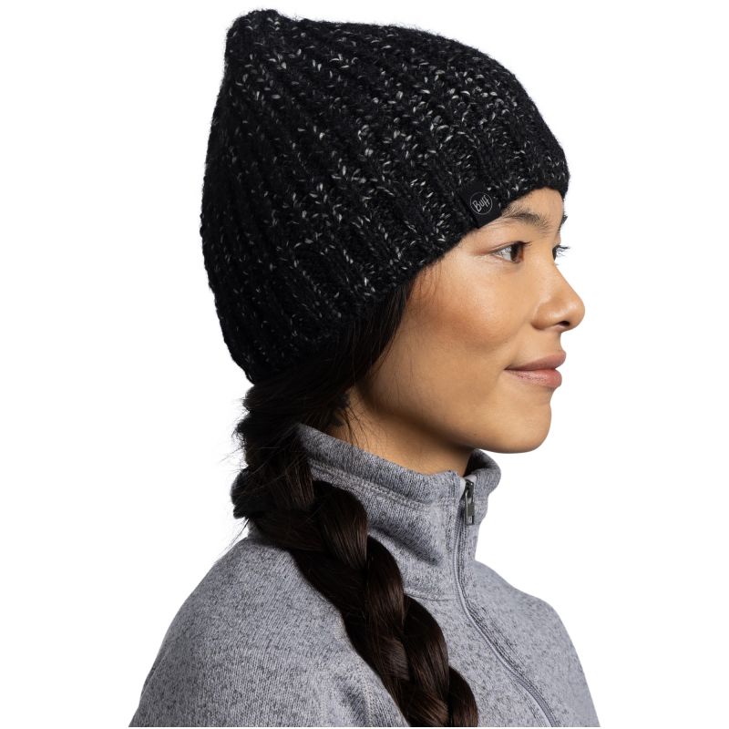 BUFF KNITTED & FLEECE BAND BEANIE DALIA BLACK Hat