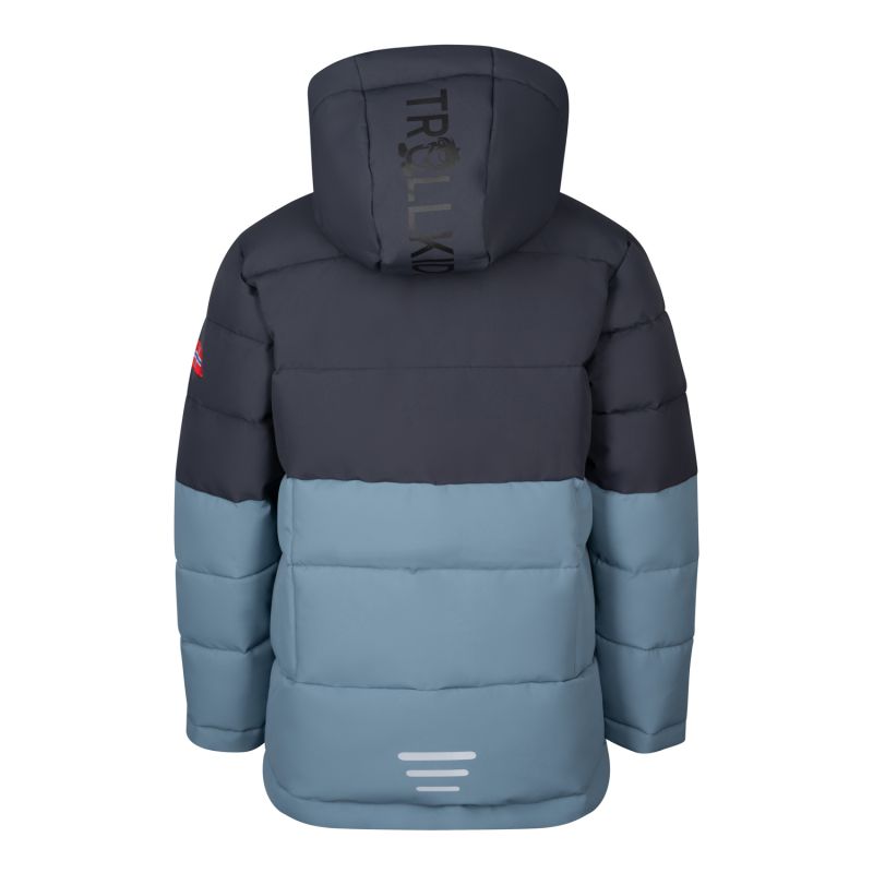 Trollkids Kids Gryllefjord children's winter jacket with hood, insulated, waterproof, blue (365-620) Clothing Your Sports Performance