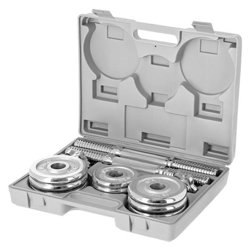 Barbells in a CHROME HMS suitcase 2x7,5kg STC15 Accessories/Training equipment Your Sports Performance