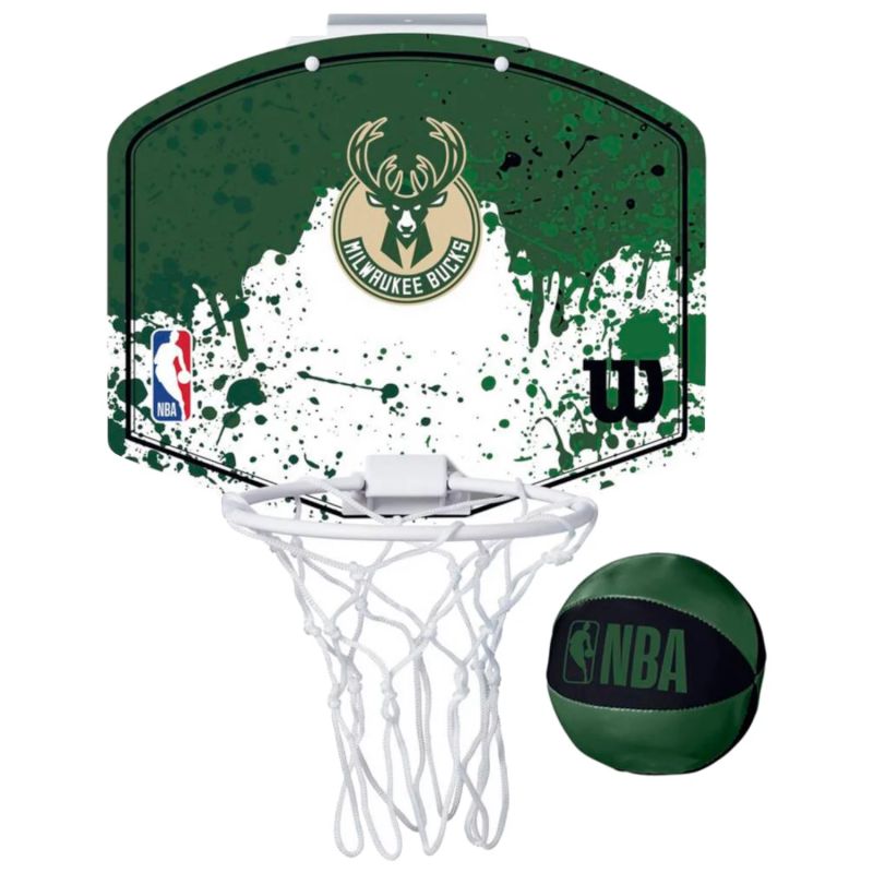 Wilson NBA Team Milwaukee Bucks Mini Hoop Basketball Backboard WTBA1302MIL Accessories/Balls/Basketball Your Sports Performance
