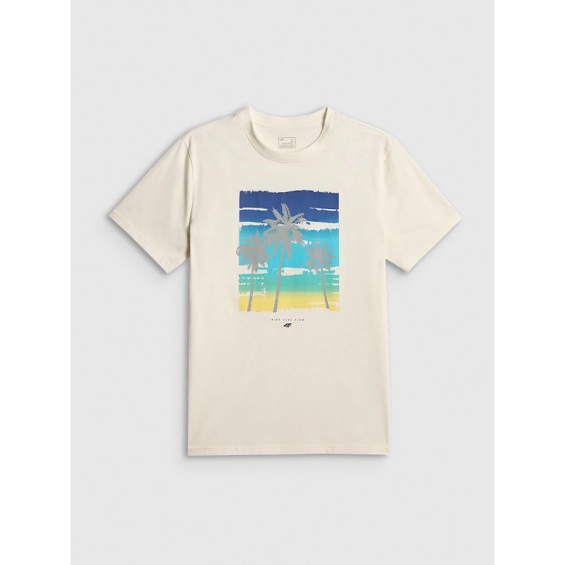 Men's regular printed T-shirt 4F 4FRSS26TTSHM4291-11S