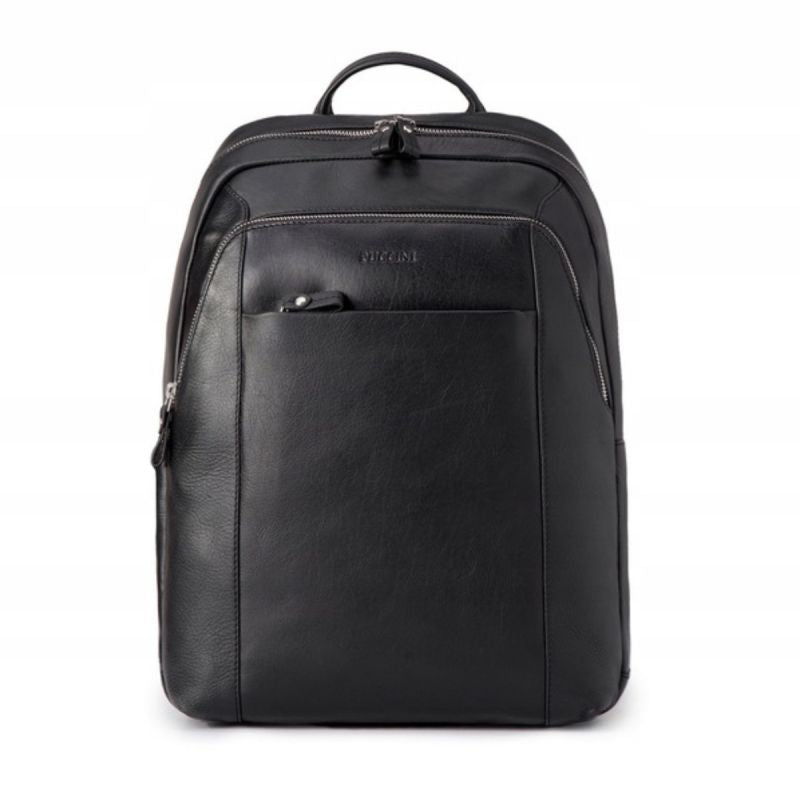 Puccini Royal Collection Men's Leather Backpack for 15.6" Laptop Black - LGD6323-1 Akcesoria i sprzęt koszykarski/Torby i plecaki Your Sports Performance