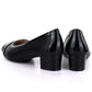 Women's openwork patent leather pumps, black, Vinceza 58631 Vinceza