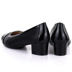 Women's openwork patent leather pumps, black, Vinceza 58631 Vinceza