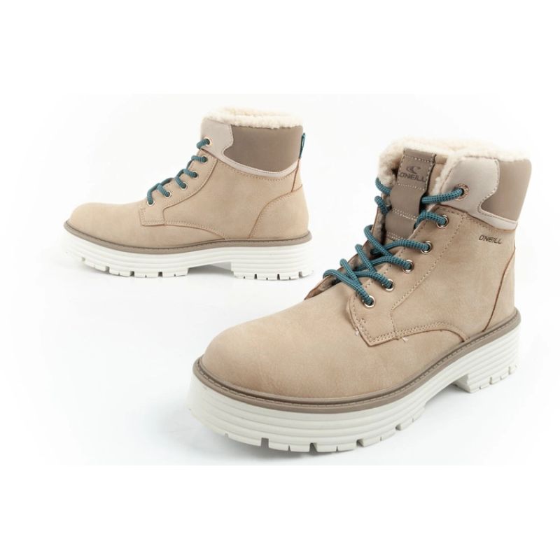 O'neill winter boots women's hiking boots ankle boots insulated fashionable beige white ONeill