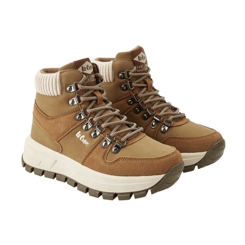 Lee Cooper Women’s Brown Sporty Winter Ankle Boots, Insulated