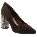 Chocolate suede pointed toe pumps Sergio Leone PB216 LEONE