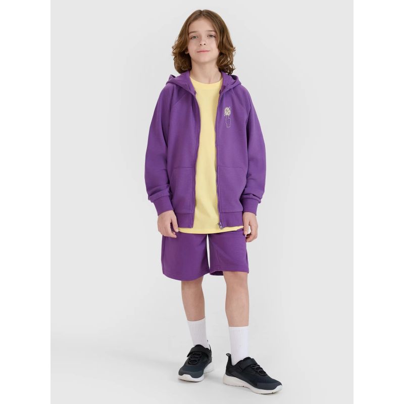 Boys' zip-up sweatshirt with hood 4F 4FJRSS25TSWSM2103-51S *Kategoria tymczasowa Your Sports Performance