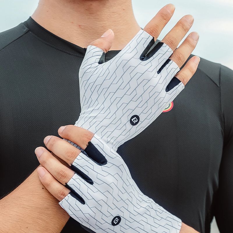 Rockbros Road Cycling Gloves Size: XL - White/Black Rockbros