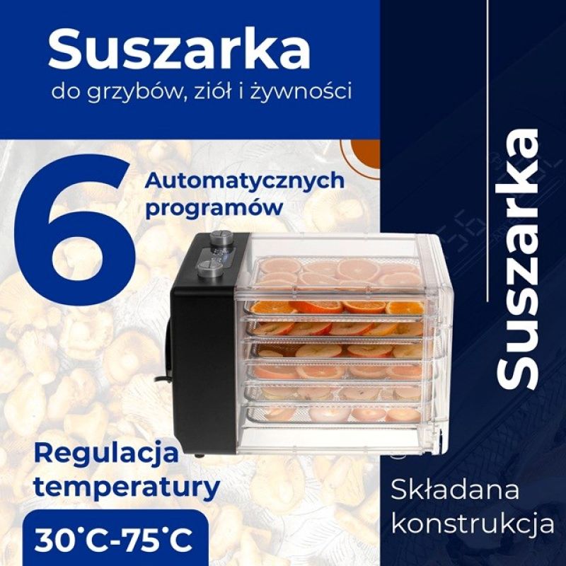 ADLER AD 6660 mushroom and fruit dryer AGD - Produkty/Suszarki do grzybów, warzyw i owoców Your Sports Performance