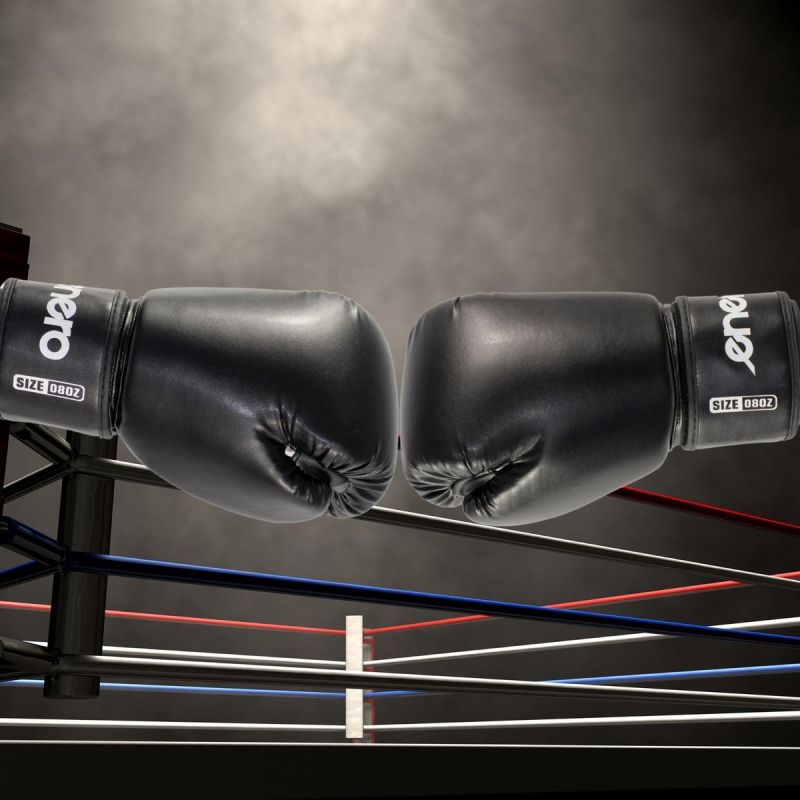 ENERO BOXING GLOVES BLACK 12OZ Clothing Your Sports Performance