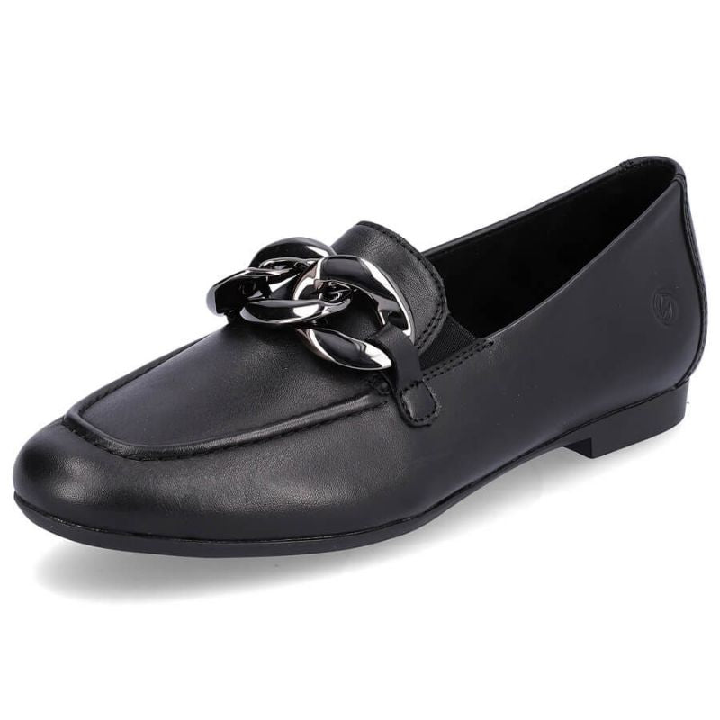 Comfortable leather shoes with a chain Remonte W RKR645, black Footwear/Lifestyle/Rieker Your Sports Performance