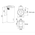 MAAN Elba2 W835 wall-mounted tube hood, black AGD - Produkty/Okapy kuchenne Your Sports Performance
