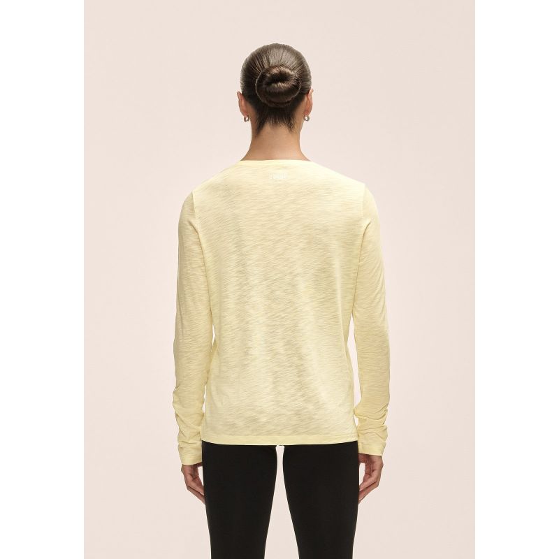 Casall Soft Texture Long Sleeve Women's Training T-Shirt Yellow