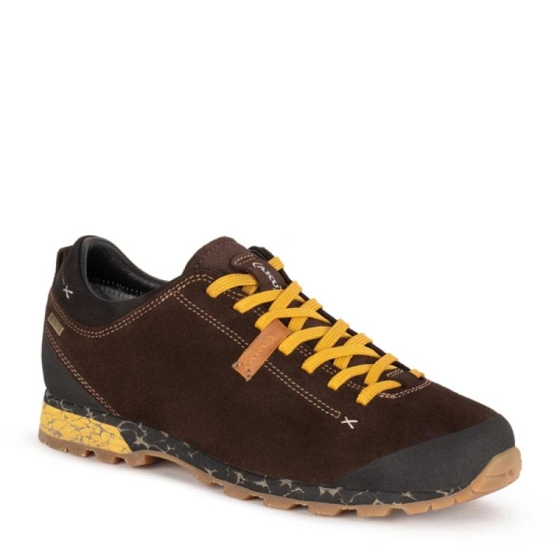 AKU Bellamont III Suede GTX Hiking Shoes - Brown/Yellow Footwear Your Sports Performance